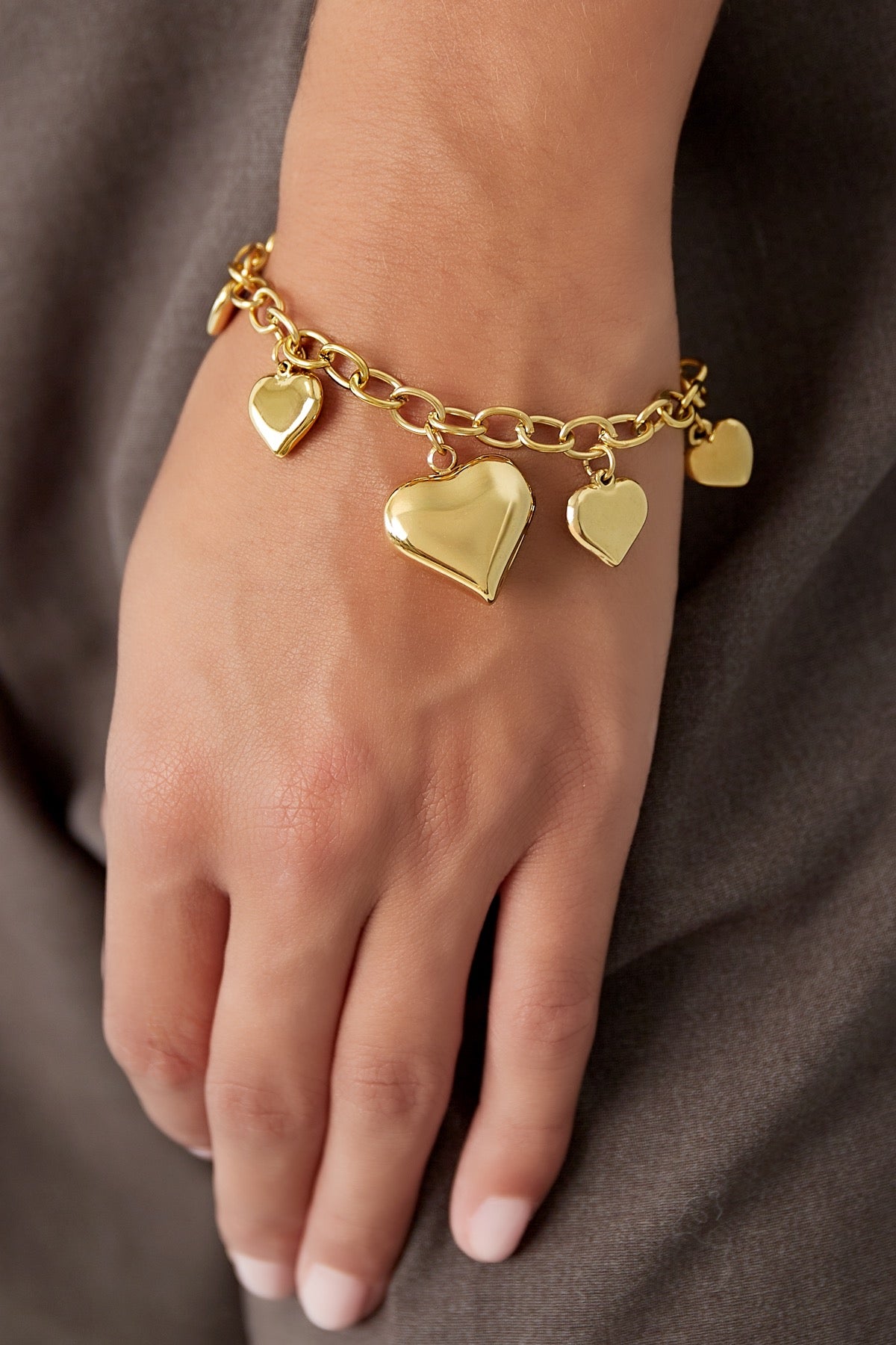 Trendy Heart Bracelet goudkleurig