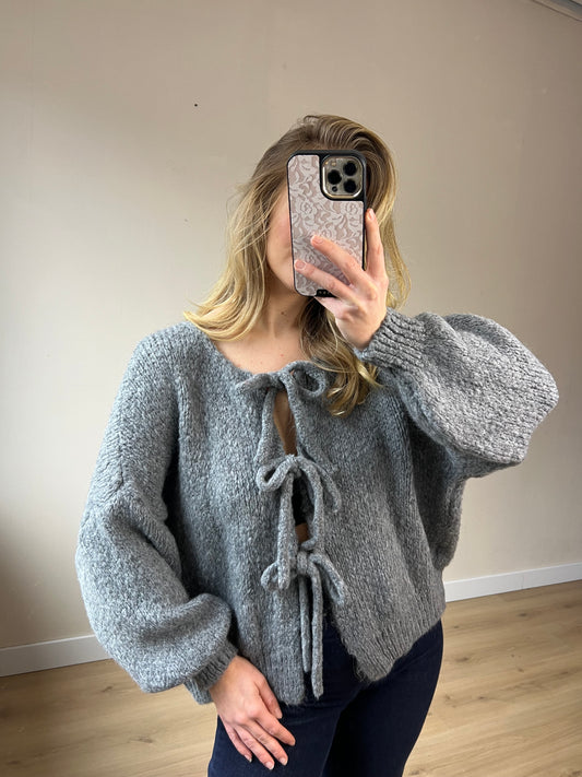 Bow Sweater Grey