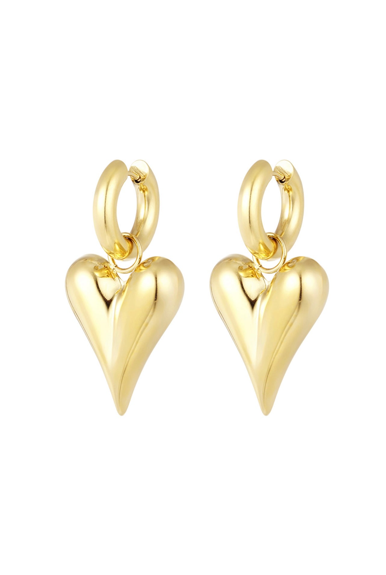 Trendy Heart Earrings goudkleurig