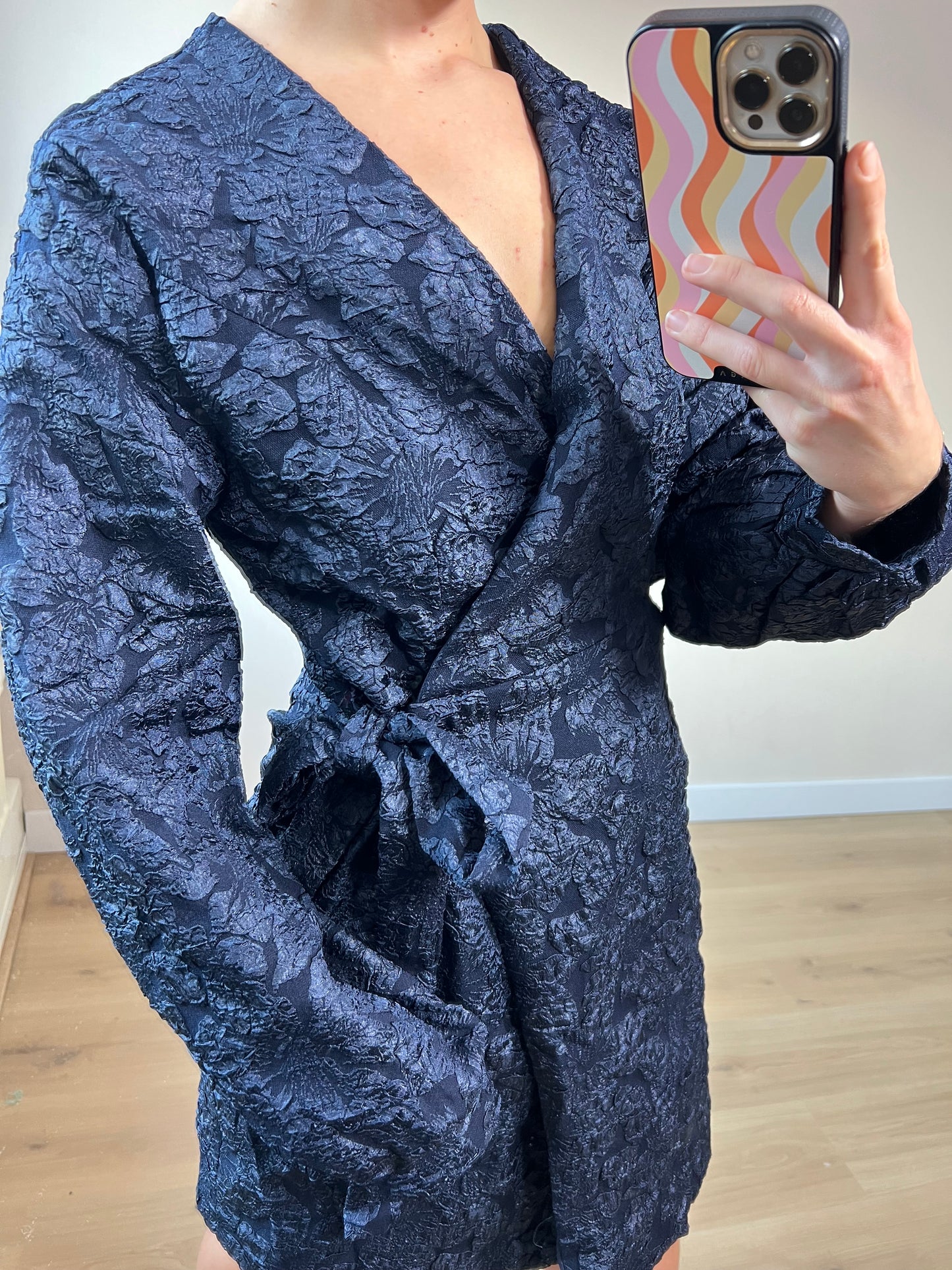 Chique Wrap Dress Navy