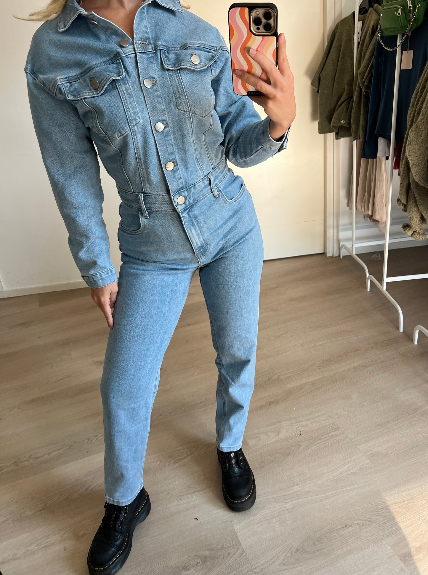 Denim Jumpsuit Stretch Petite