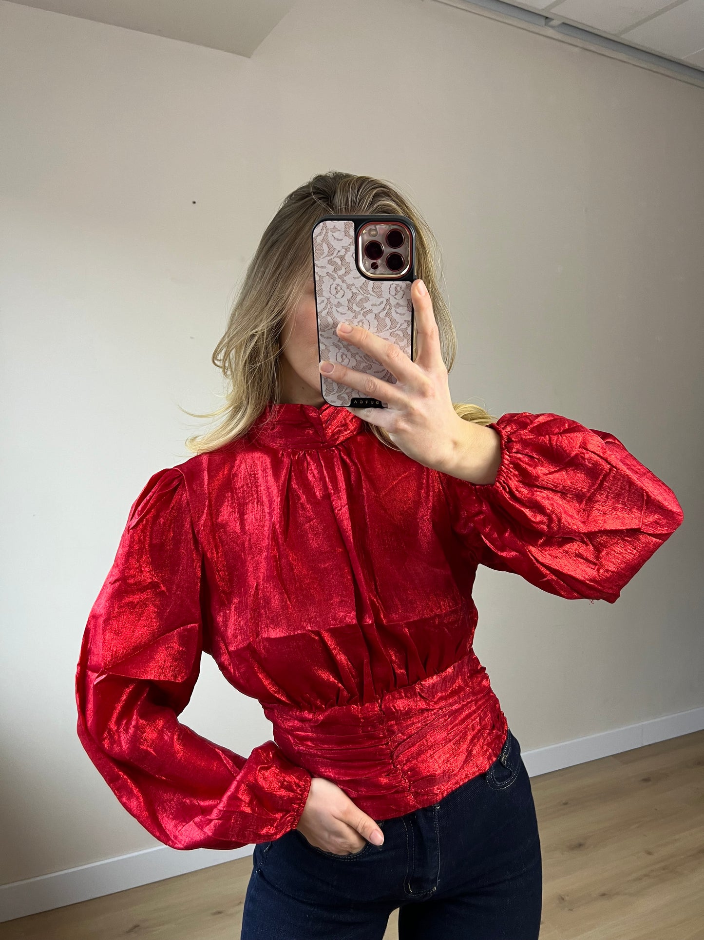 Glam Blouse Red