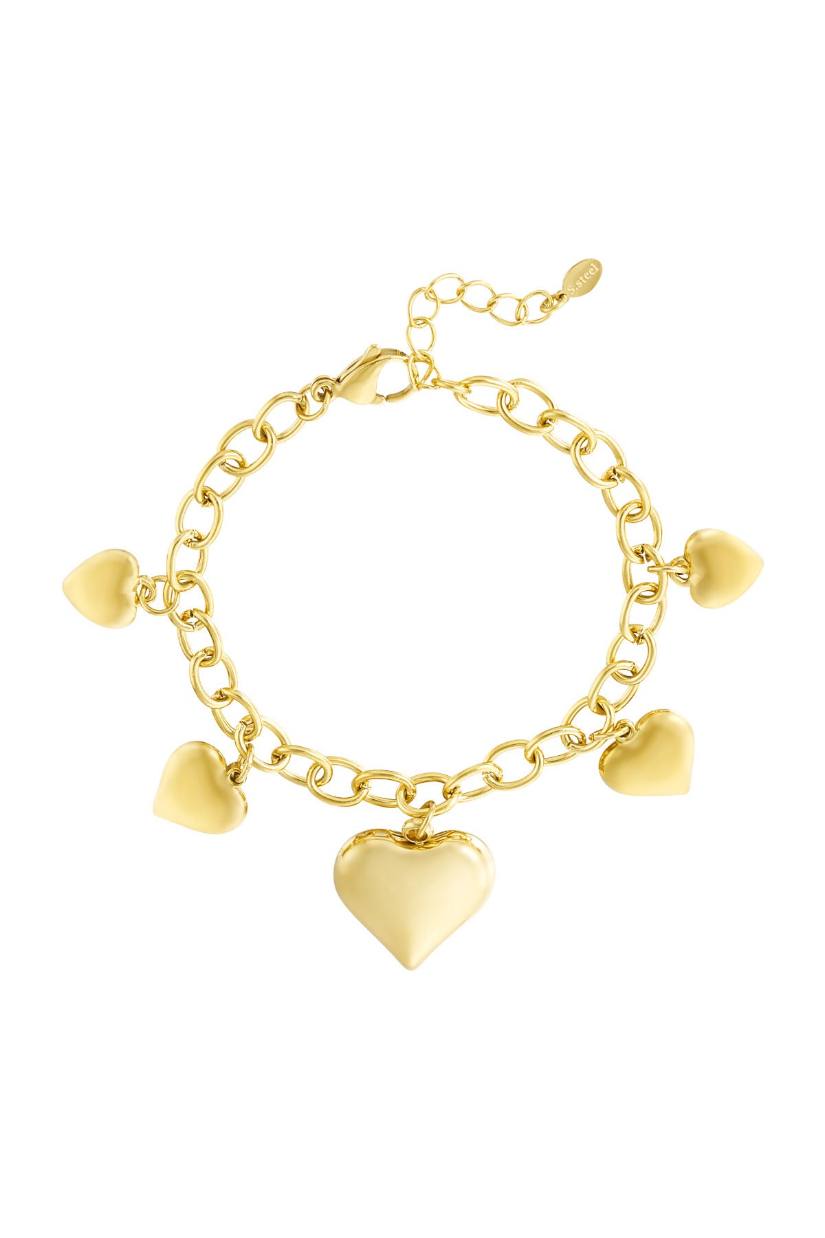 Trendy Heart Bracelet goudkleurig