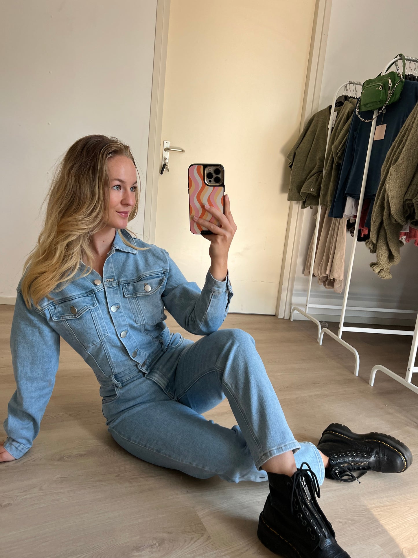 Denim Jumpsuit Stretch Petite