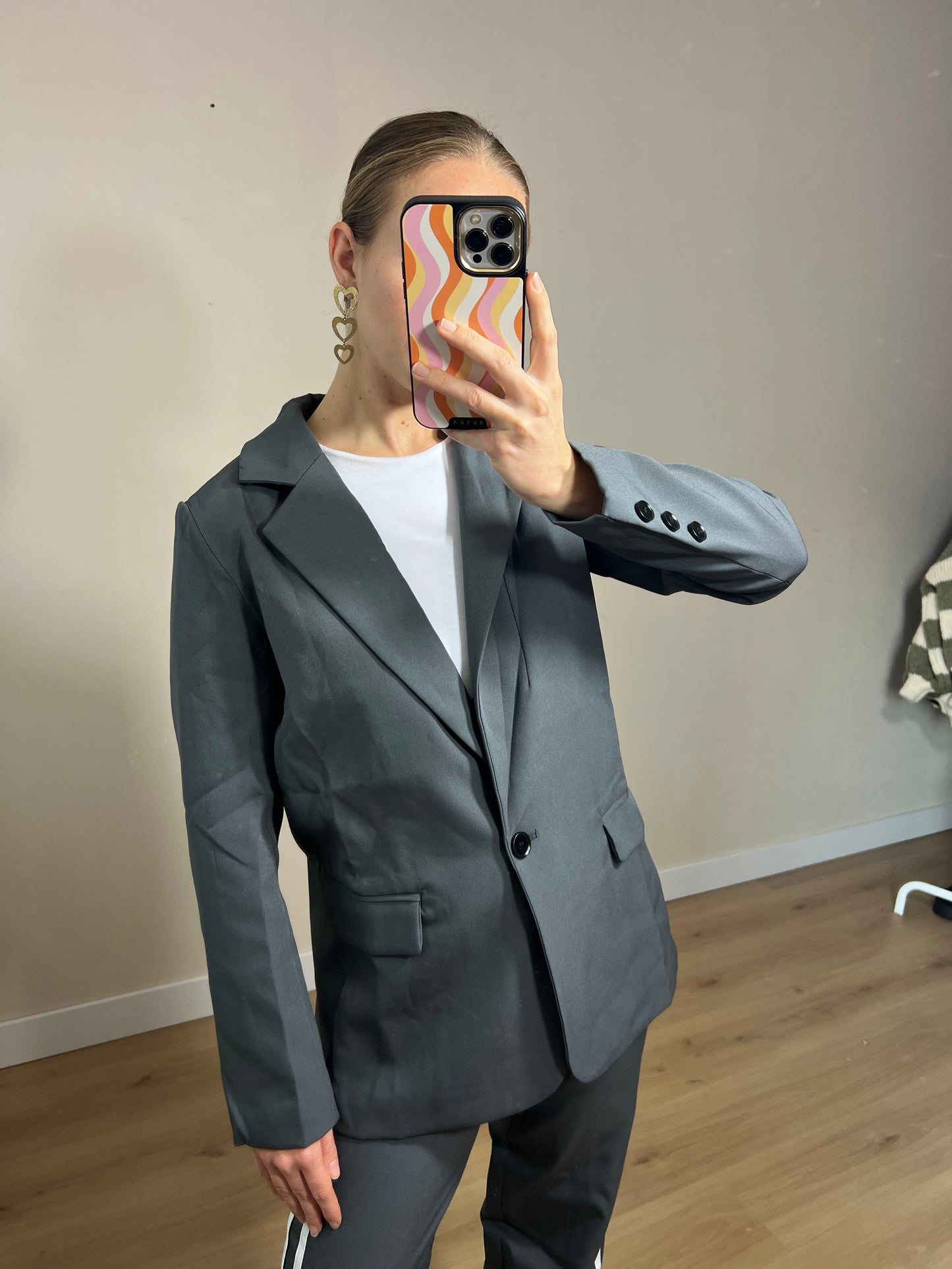 Essential Split Blazer Grey