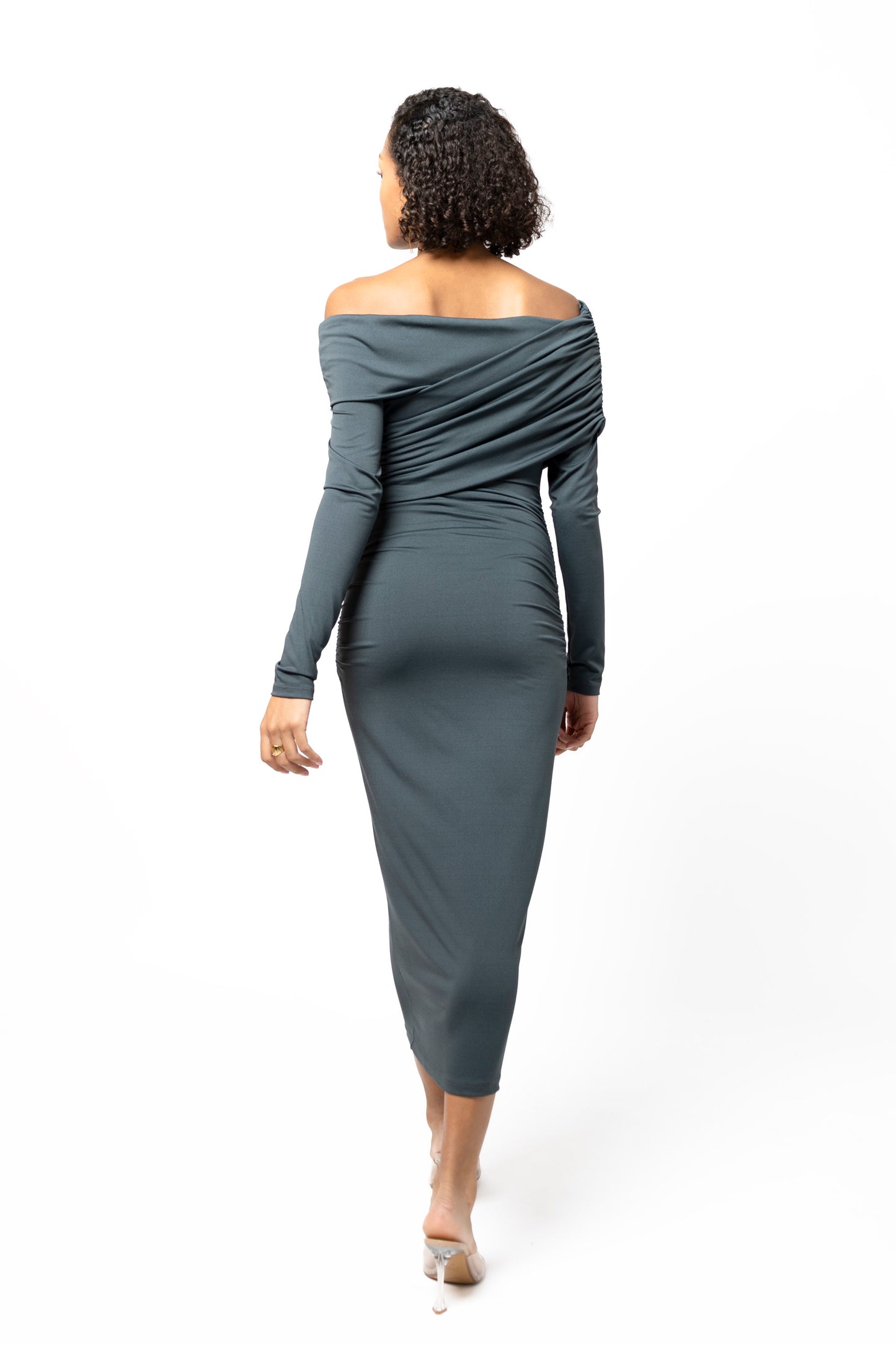 Chique Stretch Dress Grey