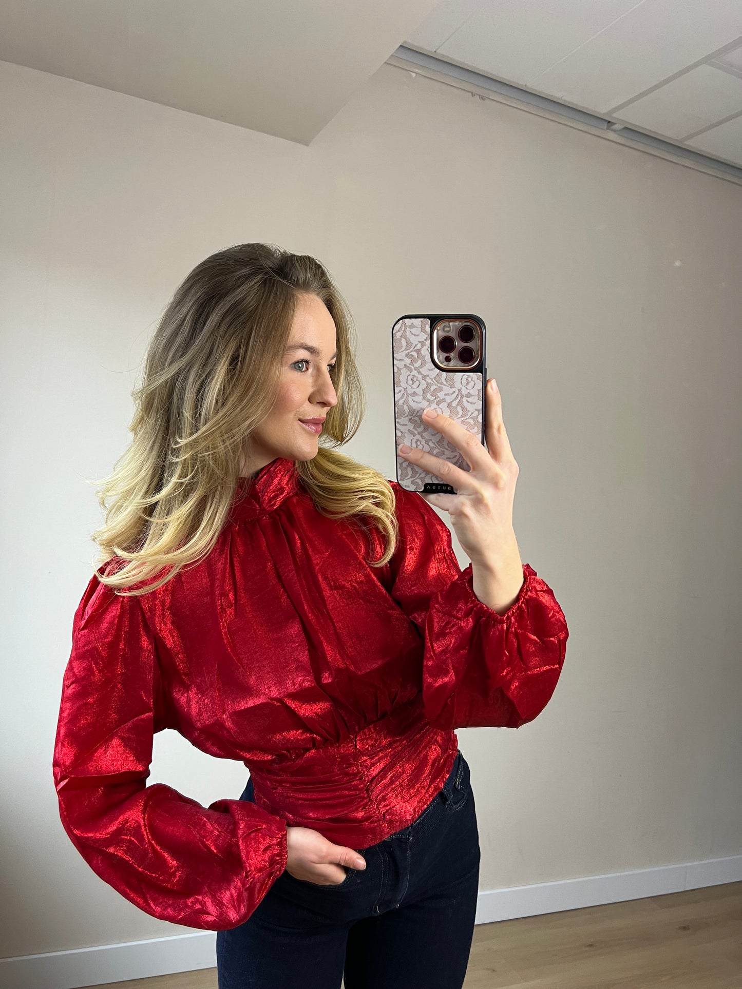 Glam Blouse Red