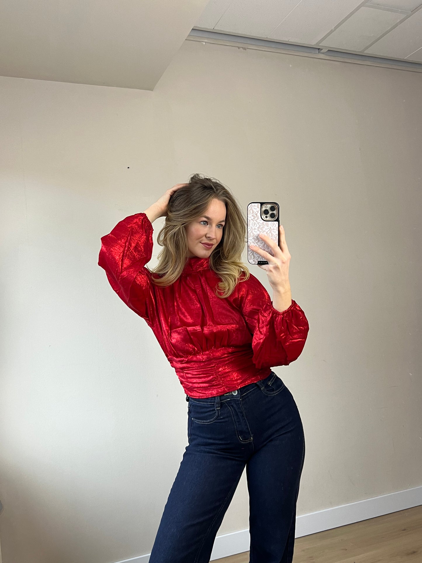 Glam Blouse Red