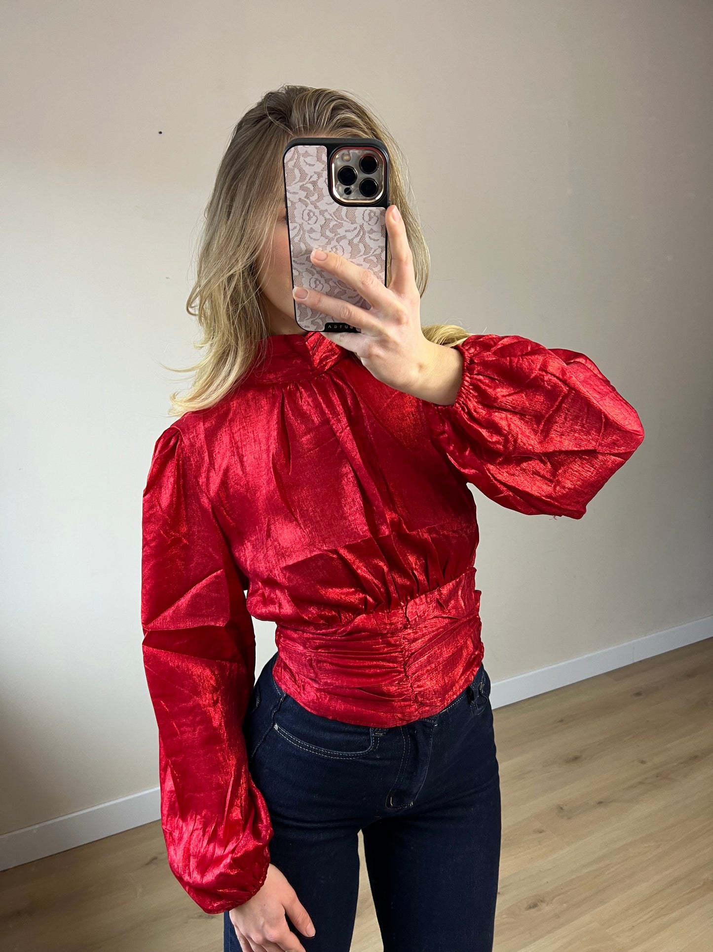 Glam Blouse Red