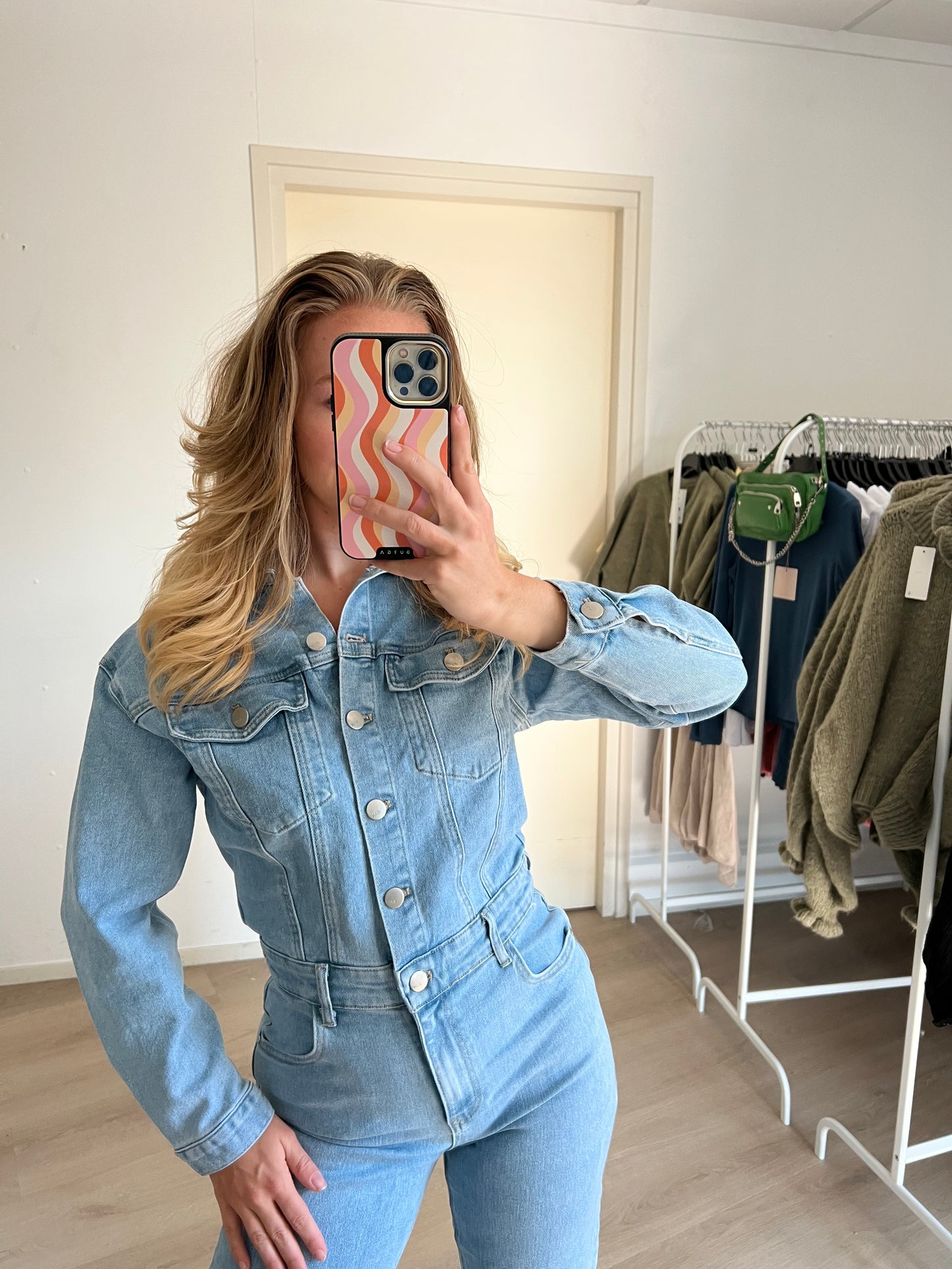 Denim Jumpsuit Stretch Petite