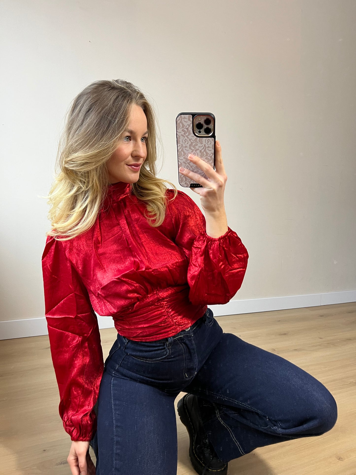 Glam Blouse Red