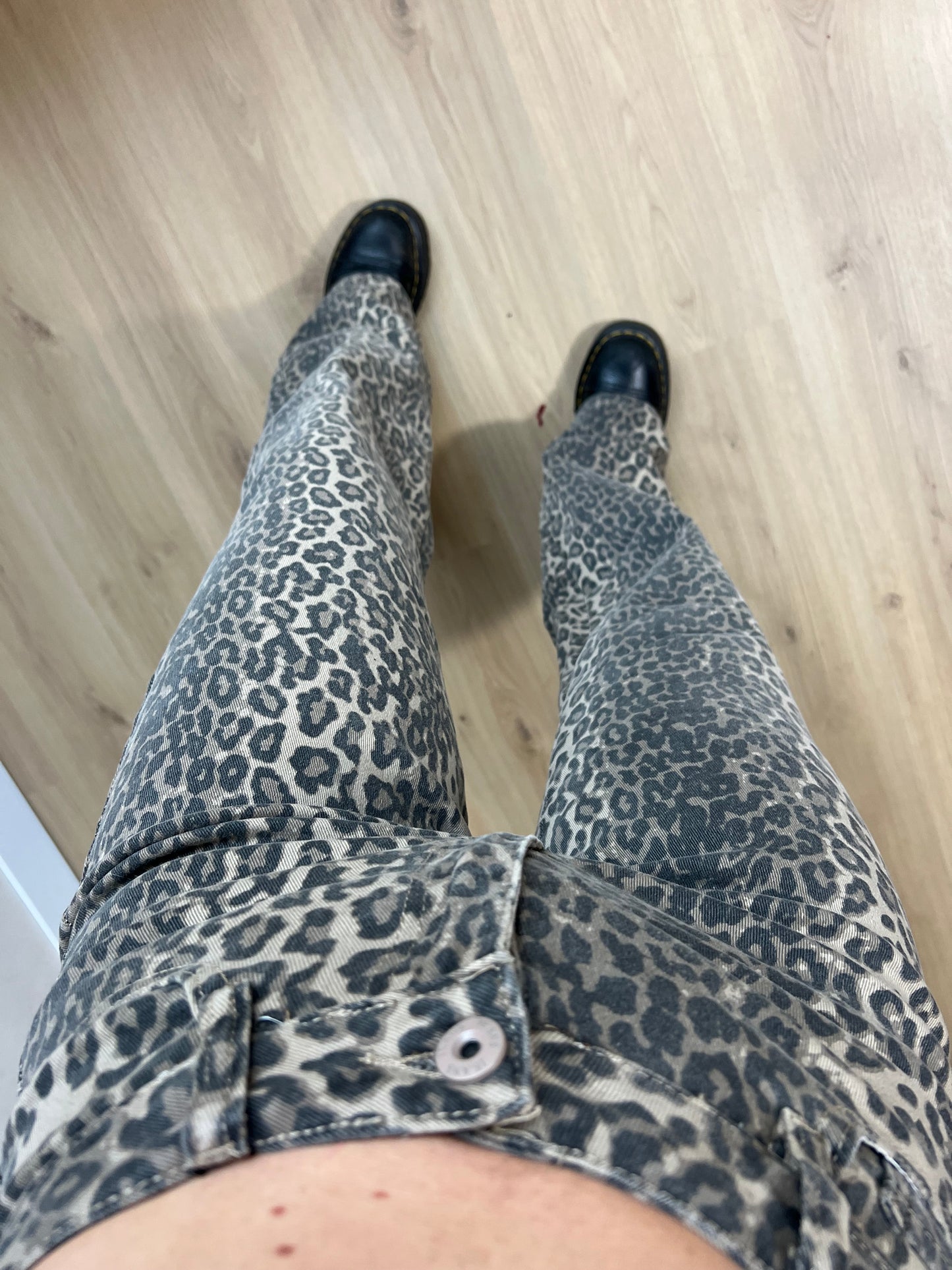 Leopard Wide Leg Jeans