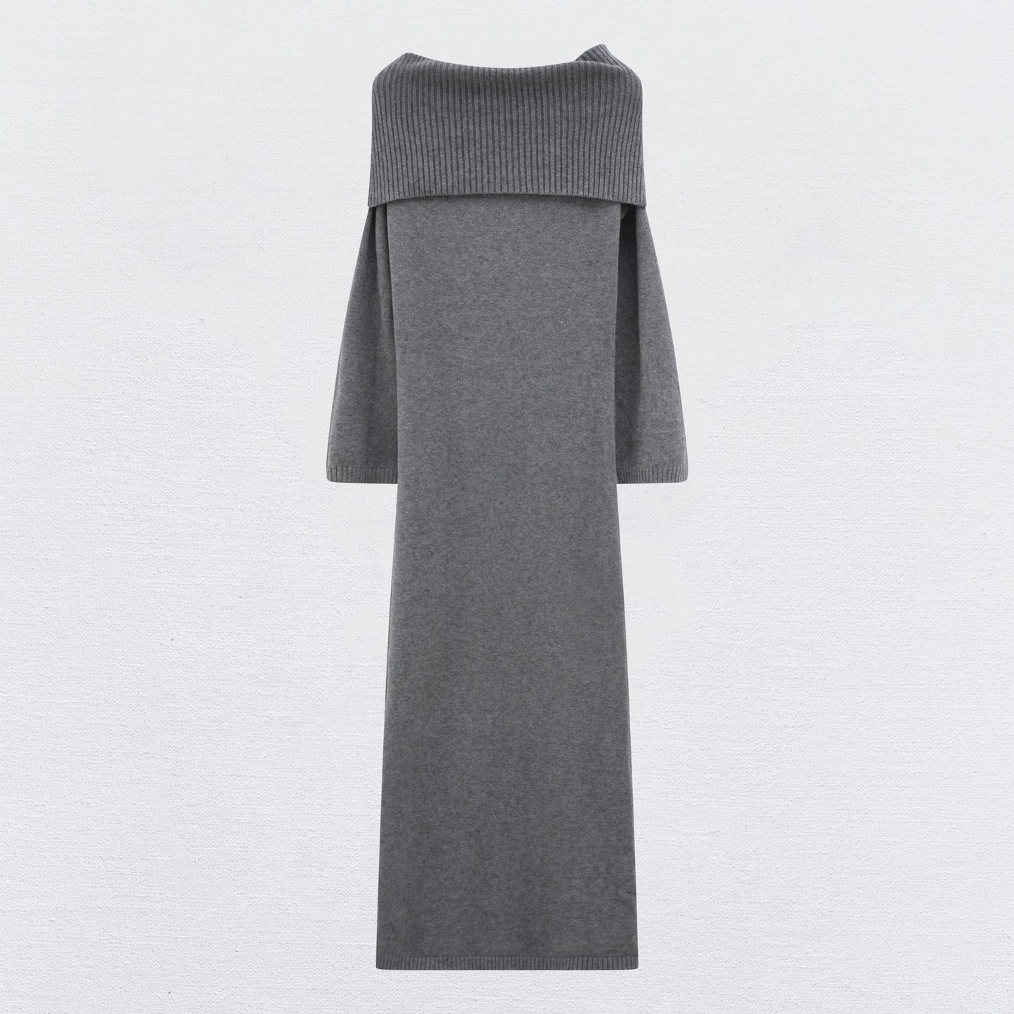 Comfy Off Shoulder Dress Grey