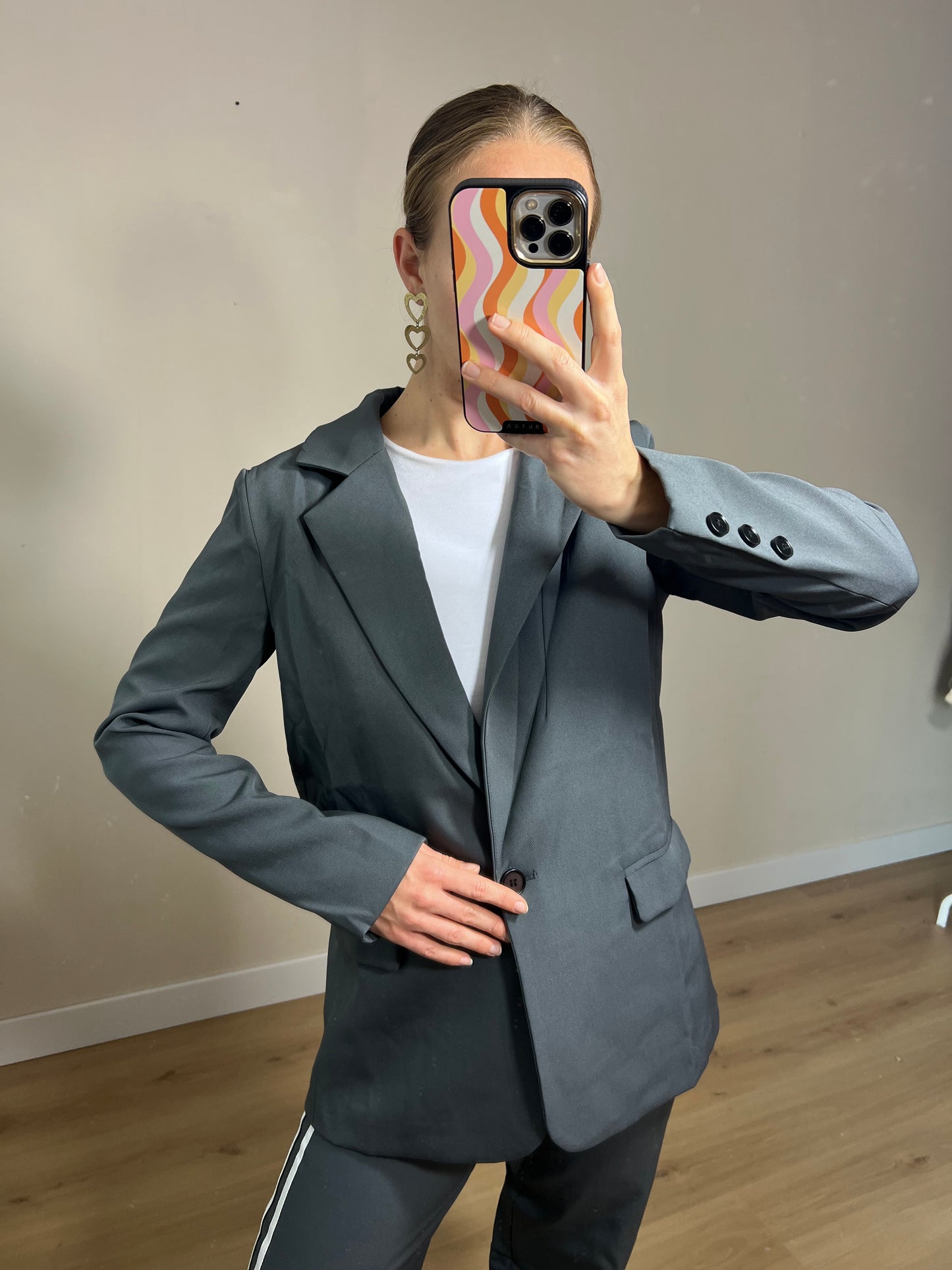 Essential Split Blazer Grey